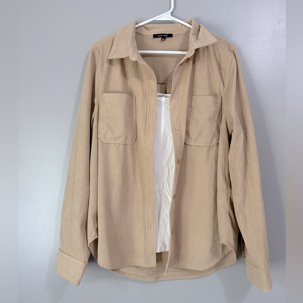 LoveTree corduroy button up top